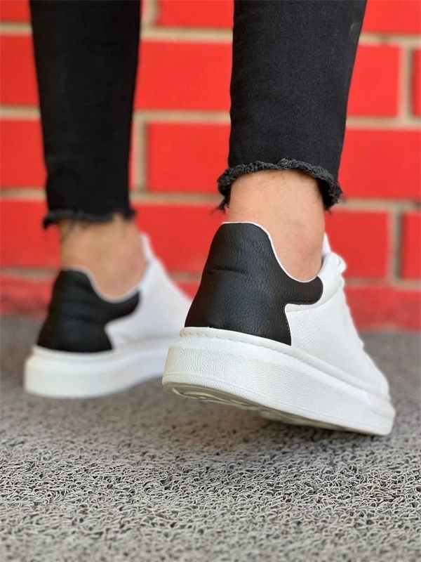 Kb-X500  Kuback Bağcıklı Beyaz Siyah  Günlük Erkek Ayakkabı