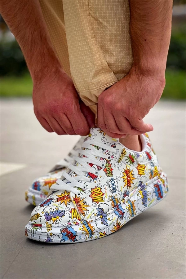 Kb-X500  Kuback  Beyaz Boom  Bağcıklı  Günlük Erkek  Ayakkabı