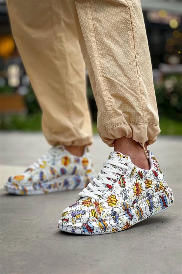 Kb-X500  Kuback  Beyaz Boom  Bağcıklı  Günlük Erkek  Ayakkabı