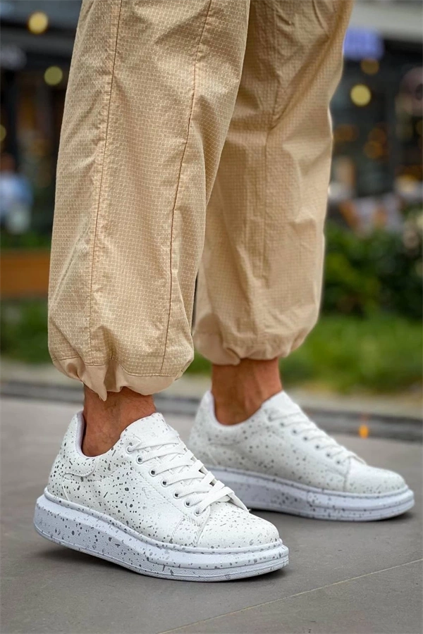 Kb-X500  Kuback  Beyaz Silwer  Bağcıklı  Günlük Erkek  Ayakkabı