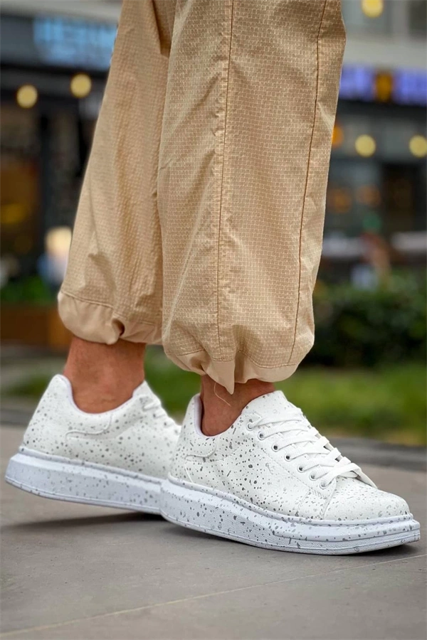 Kb-X500  Kuback  Beyaz Silwer  Bağcıklı  Günlük Erkek  Ayakkabı