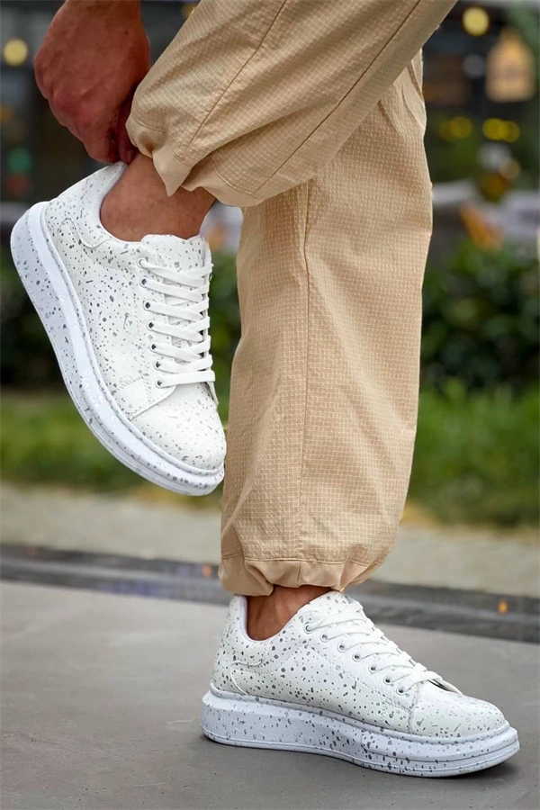 Kb-X500  Kuback  Beyaz Silwer  Bağcıklı  Günlük Erkek  Ayakkabı