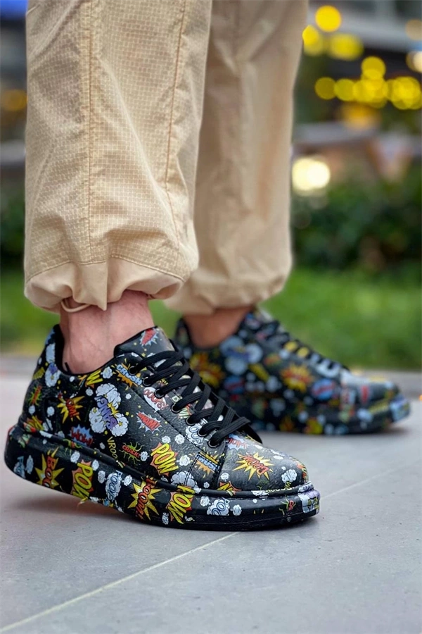 Kb-X500  Kuback Siyah Boom  Bağcıklı  Günlük Erkek  Ayakkabı