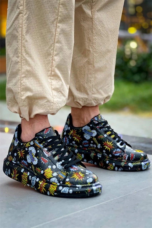 Kb-X500  Kuback Siyah Boom  Bağcıklı  Günlük Erkek  Ayakkabı