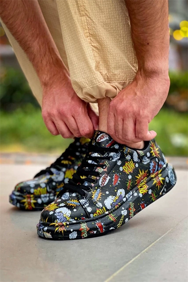 Kb-X500  Kuback Siyah Boom  Bağcıklı  Günlük Erkek  Ayakkabı