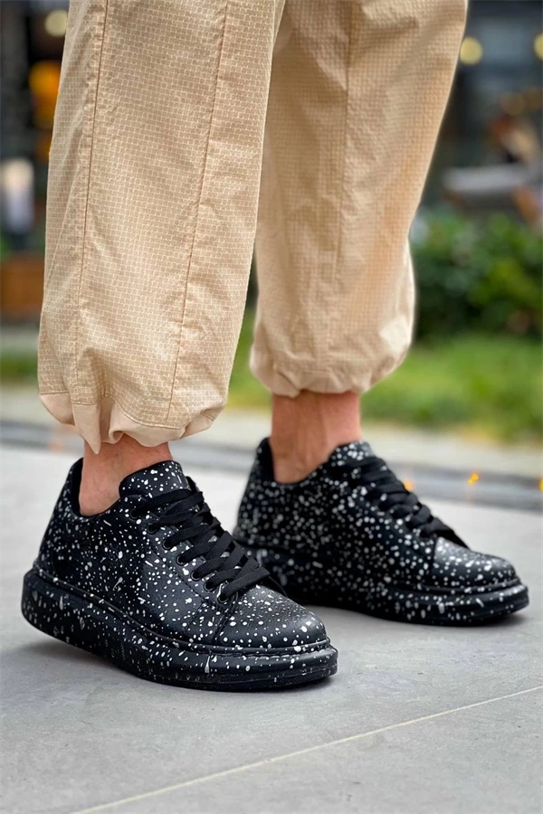 Kb-X500  Kuback Siyah Silwer  Bağcıklı  Günlük Erkek  Ayakkabı