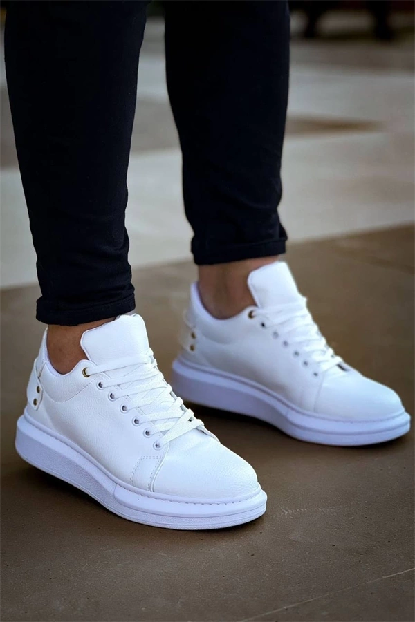 Kb047  Kuback Beyaz Cilt Günlük Erkek  Ayakkabı