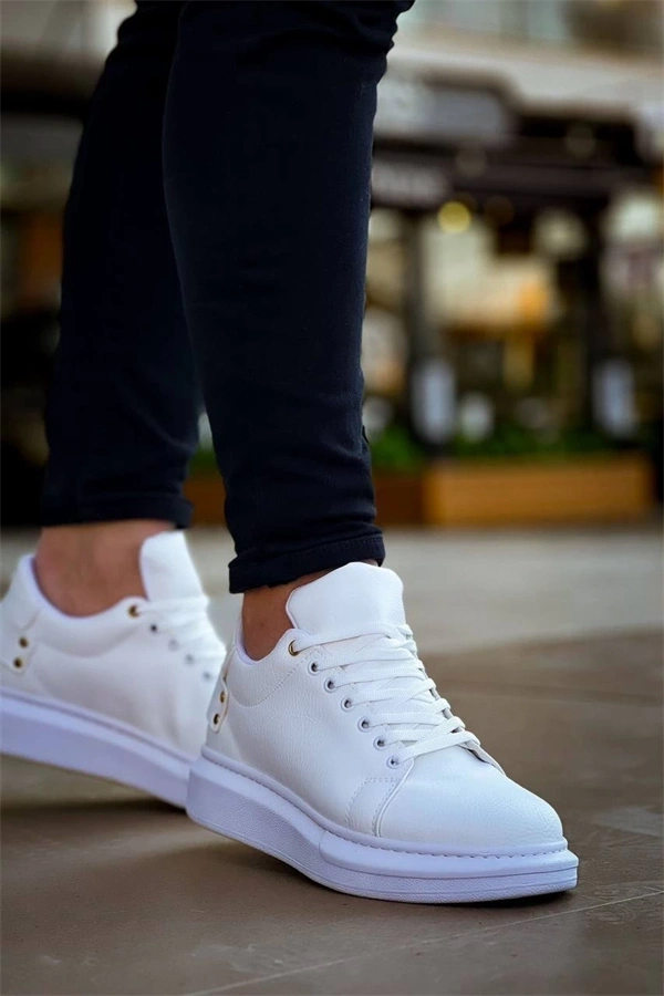 Kb047  Kuback Beyaz Cilt Günlük Erkek  Ayakkabı