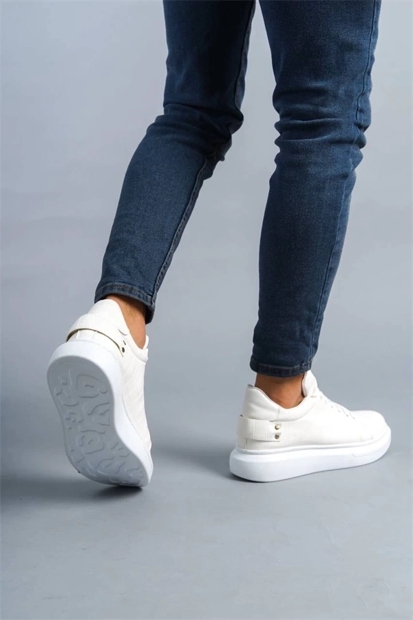 Kb047  Kuback Beyaz Crocodile Günlük Erkek  Ayakkabı