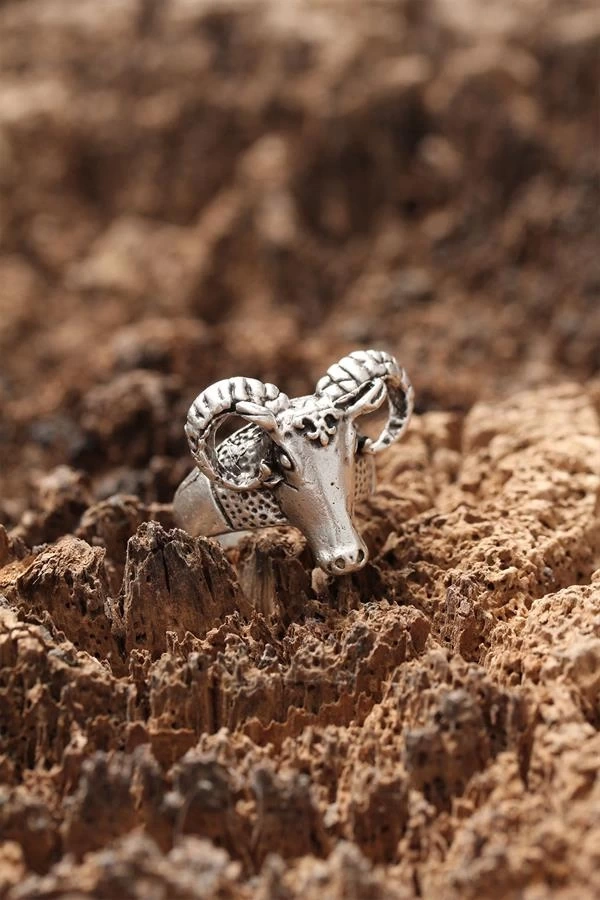 Koç Figürlü Ayarlanabilir Yüzük