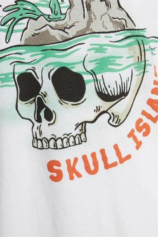 Kurukafa Baskılı Erkek T-Shirt