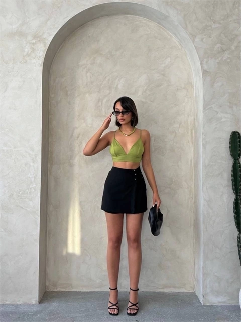 Kuş gözü şort etek s25819