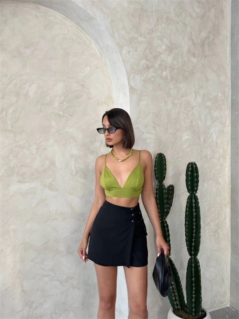 Kuş gözü şort etek s25819