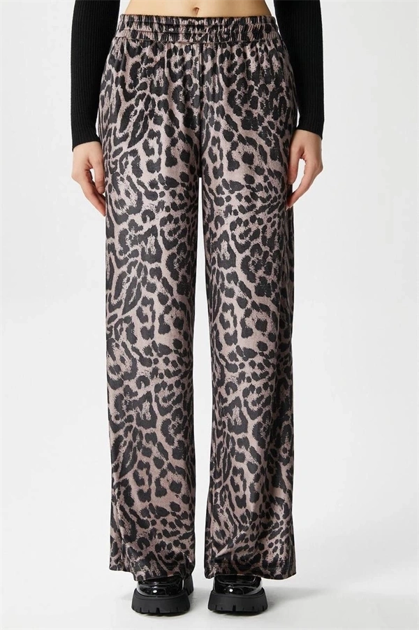 Leopar desen pantolon
