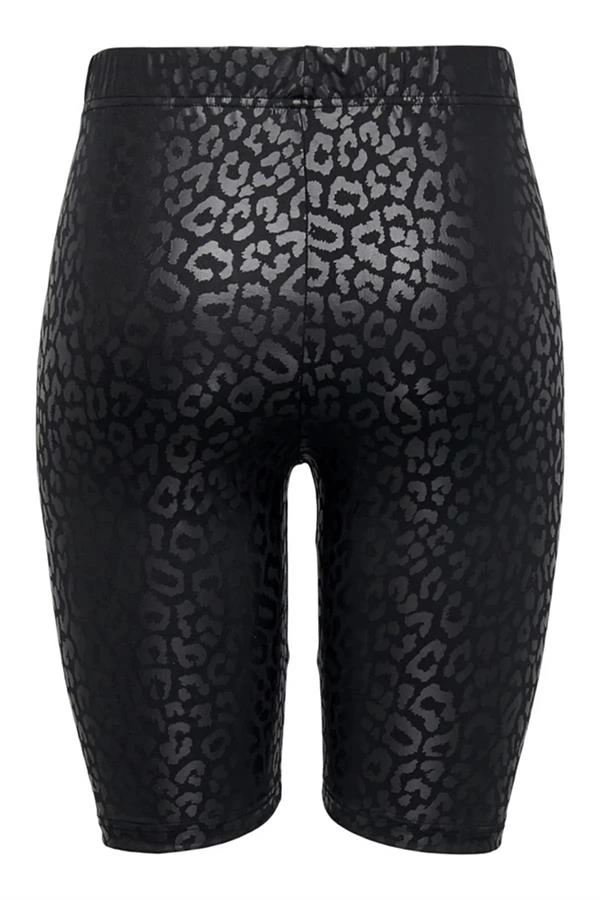 Leopar Desen Yarım Tayt