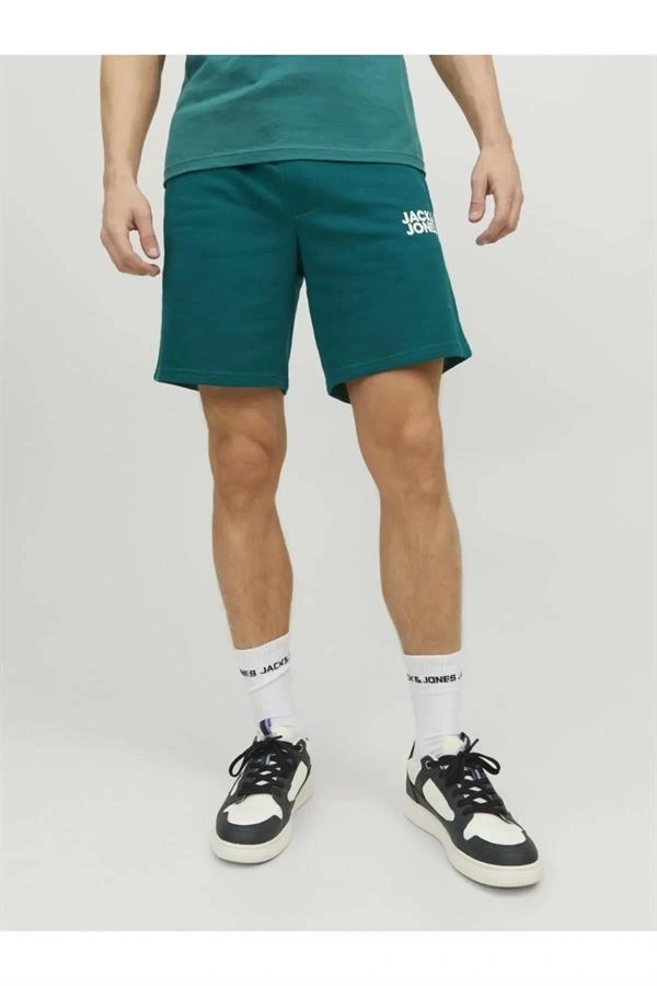 Logo Baskılı Penye Şort