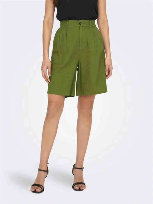 Loose Fit Keten Kadın Şort