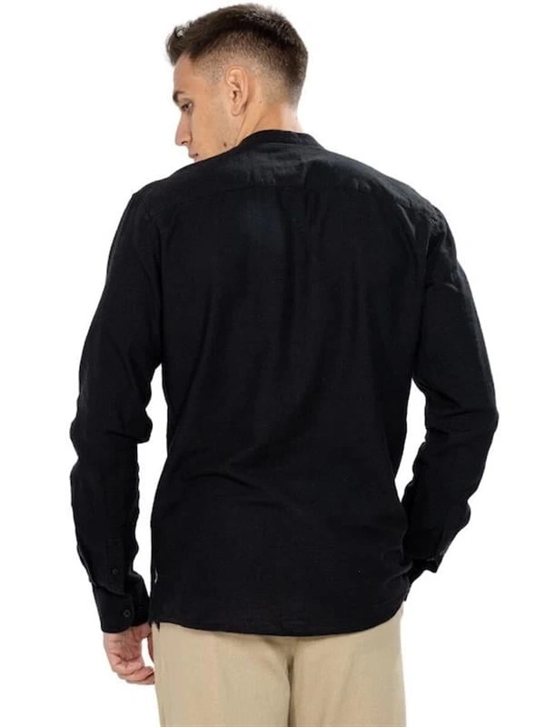 M Yaka Keten Erkek Gömlek