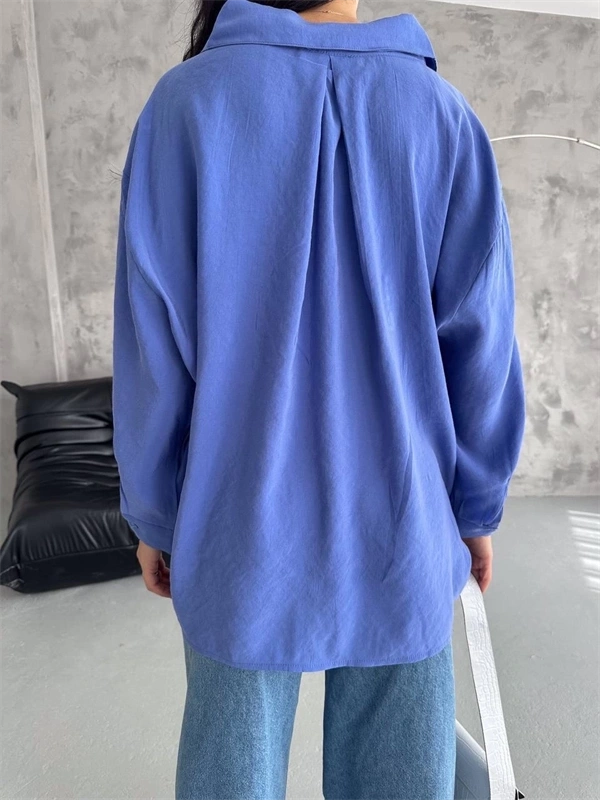 Modal Oversize Cepli Gömlek