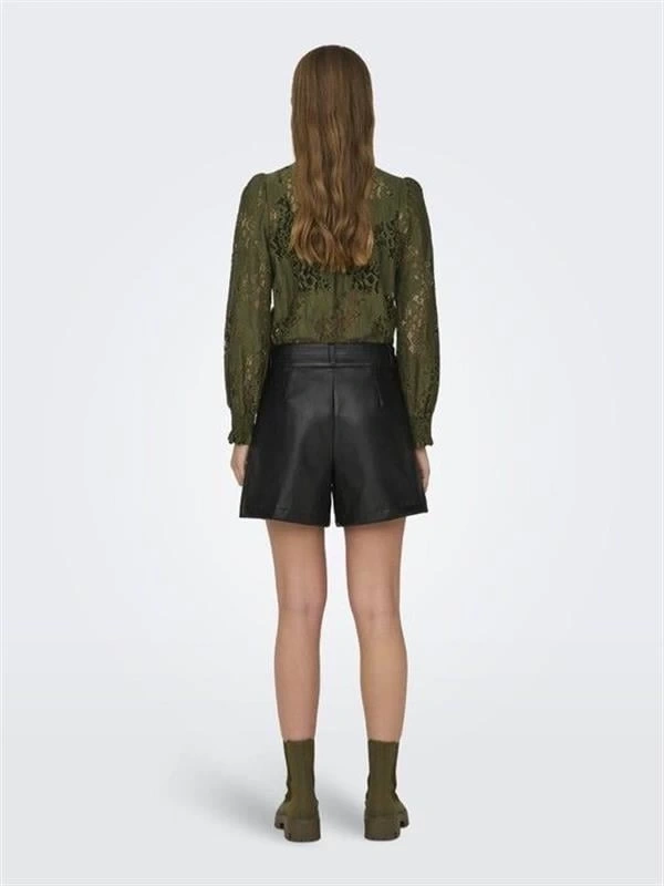 Mom Deri Kadın Şort