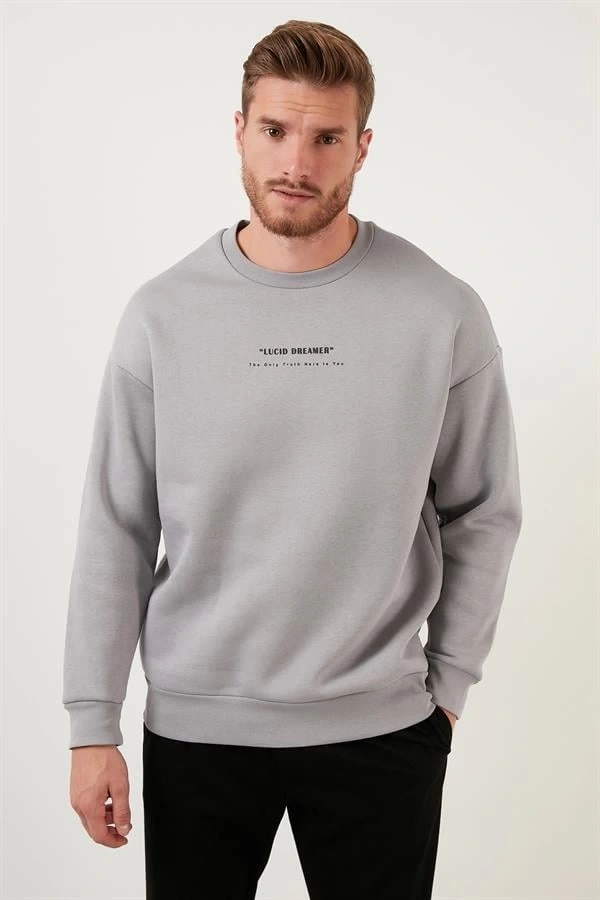 New Age Sırt Baskılı Üç İplik Sweatshirt