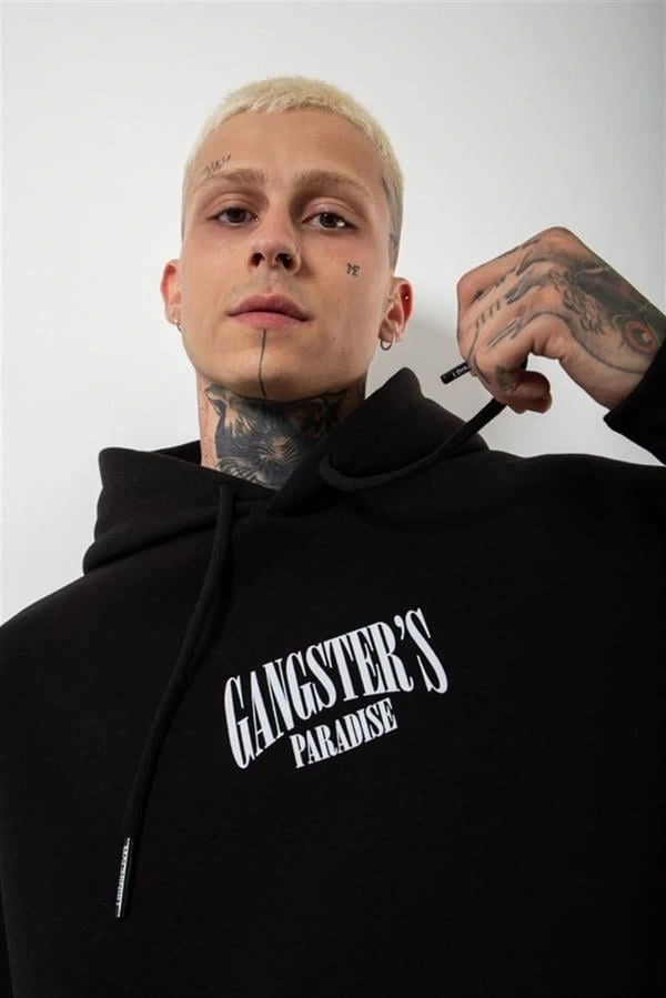 Oversıze Baskılı Erkek Sweatshirt