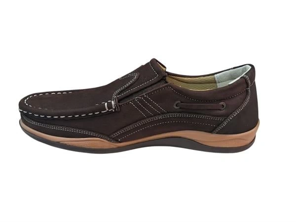 PC14801 Nubuk Deri Tam Ortapedik Erkek Marine Ayakkabı Kahve