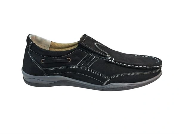 Pc14801 Nubuk Deri Tam Ortapedik Erkek Marine Ayakkabı Siyah