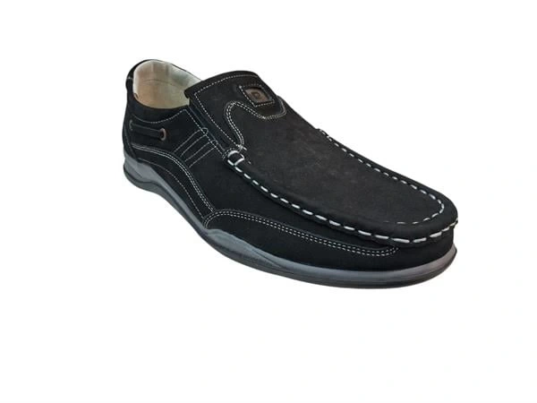 Pc14801 Nubuk Deri Tam Ortapedik Erkek Marine Ayakkabı Siyah