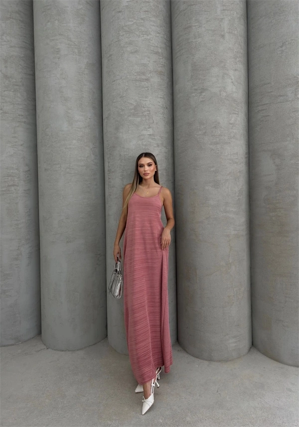 Piliseli Uzun Elbise