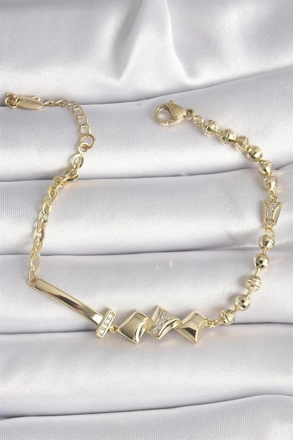 Pirinç Gold Renk Zirkon Taş Detay Xuping VIP Exclusive Seri Bileklik