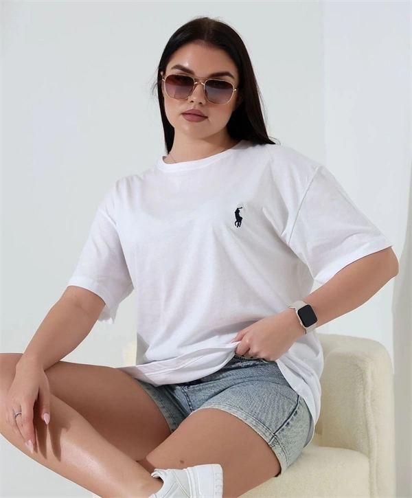 Pl nakış işlemeli Kadın T-Shirt