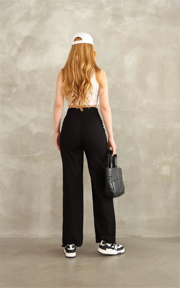 Pnt gabardin kemer detay pantolon