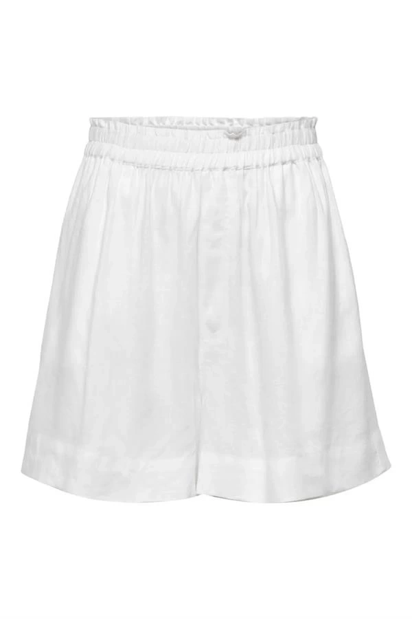 Saf Keten Regular Fit Kadın Şort