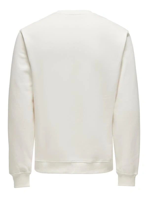 Sıfır Yaka Şardonlu Erkek Sweatshirt