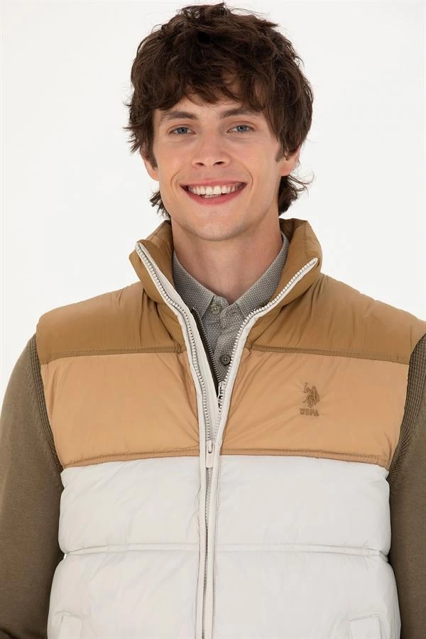 Şişme Renk Blok Erkek Yelek