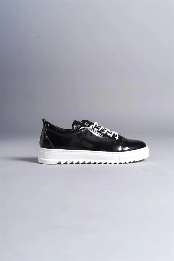 SLW152 Cool Bağcıklı Rugan Erkek Günlük Spor Klasik Ayakkabı RBT - Siyah