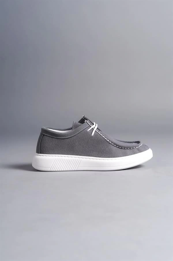 SLW170 Tornado Bağcıklı Süet Erkek Günlük Spor Klasik Ayakkabı SBT - Gri