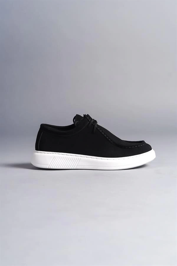 SLW170 Tornado Bağcıklı Süet Erkek Günlük Spor Klasik Ayakkabı SBT - Siyah