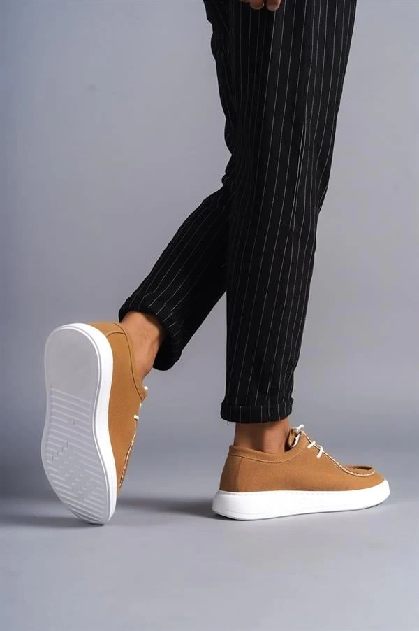 SLW170 Tornado Bağcıklı Süet Erkek Günlük Spor Klasik Ayakkabı SBT - Taba