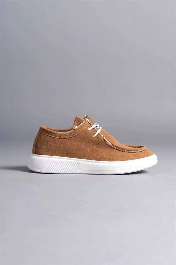 SLW170 Tornado Bağcıklı Süet Erkek Günlük Spor Klasik Ayakkabı SBT - Taba