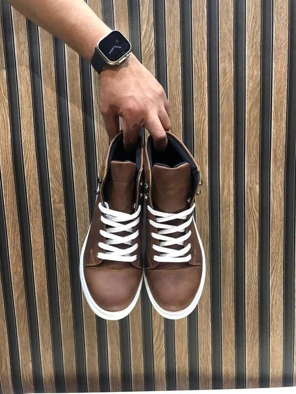 SLW202 Toronto Bağcıklı Cilt Erkek Spor Bot BT - Taba