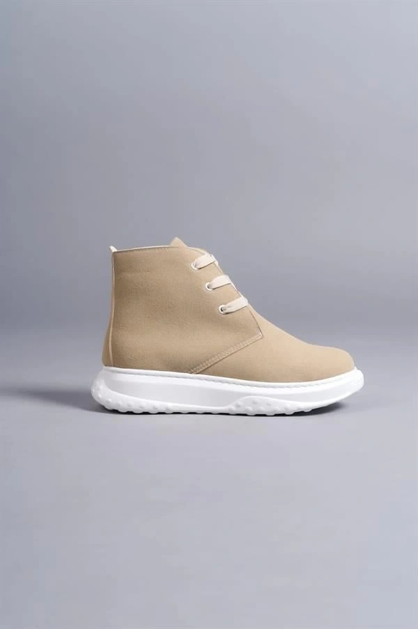 SLW204 Franca Bağcıklı Süet Erkek Spor Bot BT - Bej