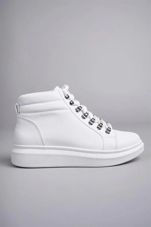 SLW206 Ottawa Bağcıklı Cilt Erkek Günlük Spor Bot BT - Beyaz