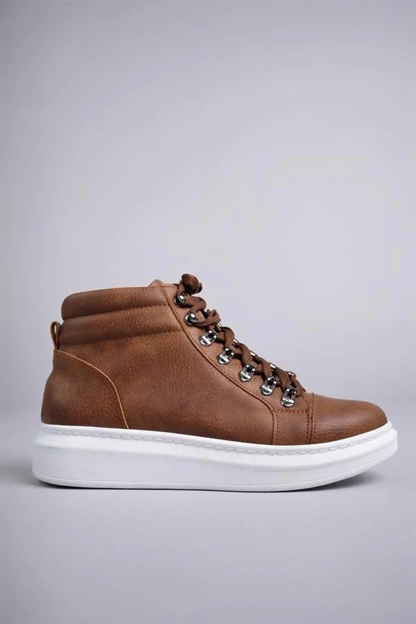 SLW206 Ottawa Bağcıklı Cilt Erkek Günlük Spor Bot BT - Taba