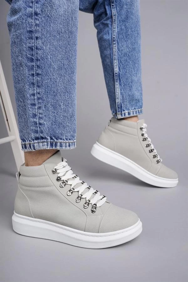 SLW206 Ottawa Bağcıklı Süet Erkek Günlük Spor Bot BT - Gri