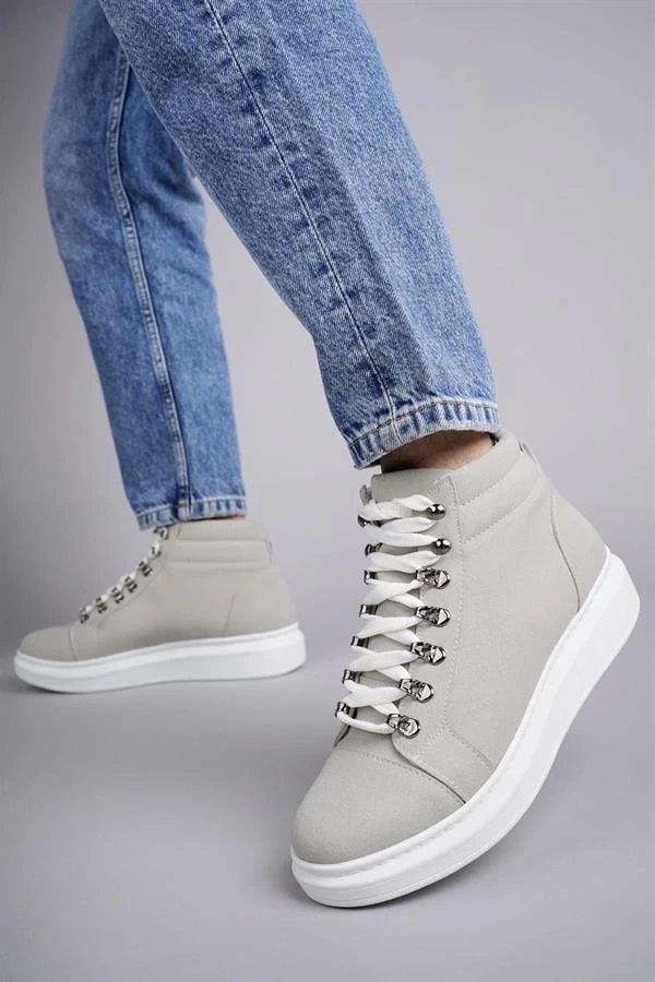 SLW206 Ottawa Bağcıklı Süet Erkek Günlük Spor Bot BT - Gri