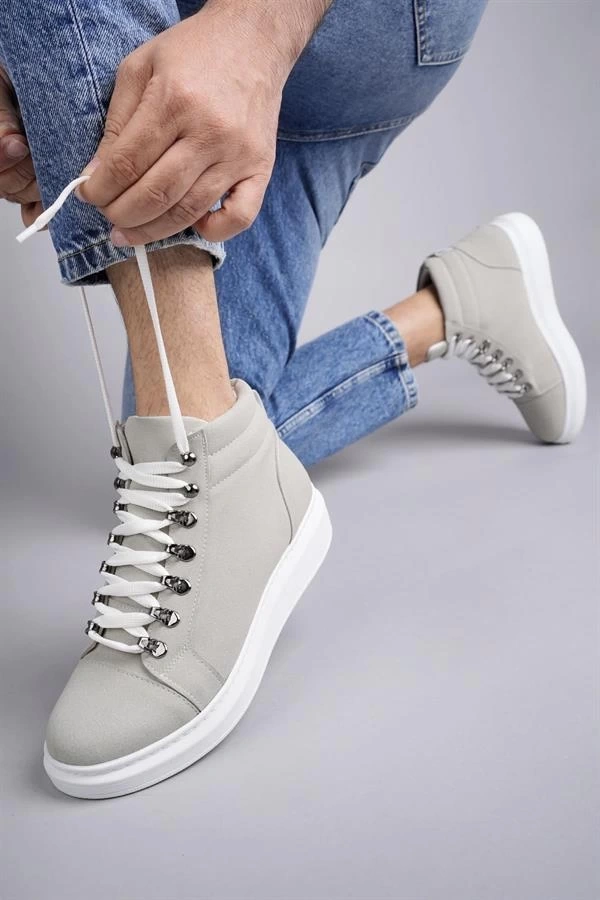 SLW206 Ottawa Bağcıklı Süet Erkek Günlük Spor Bot BT - Gri