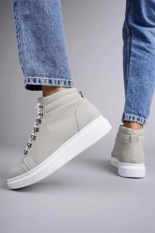 SLW206 Ottawa Bağcıklı Süet Erkek Günlük Spor Bot BT - Gri