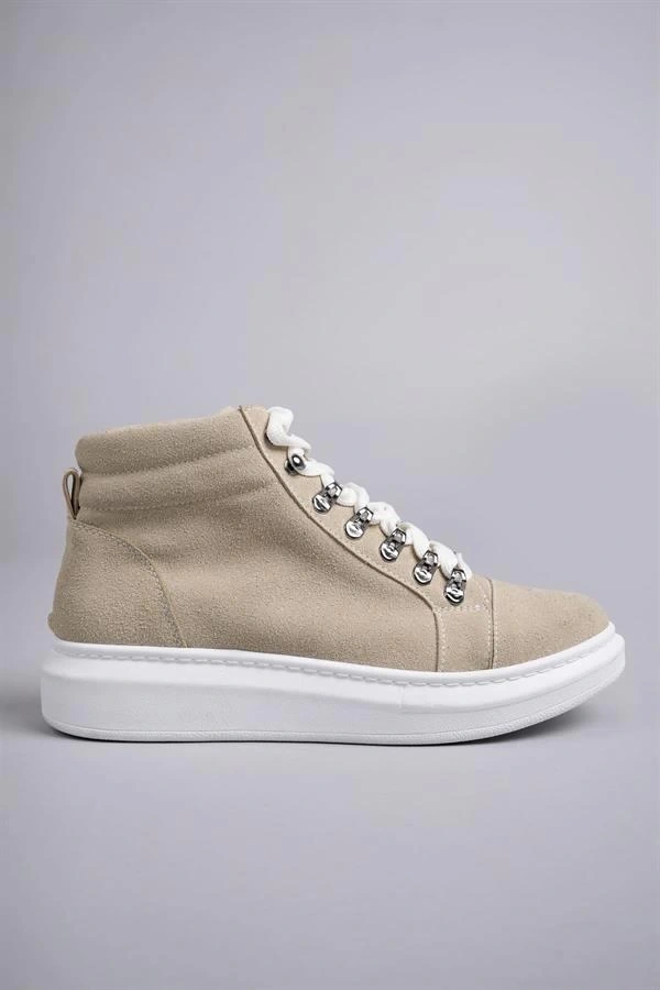 SLW206 Ottawa Bağcıklı Süet Erkek Günlük Spor Bot BT - Krem